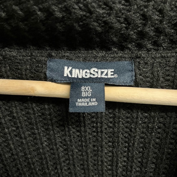 Big and Tall Kingsize knitted zipper sweater size 8XL - Picture 3 of 4